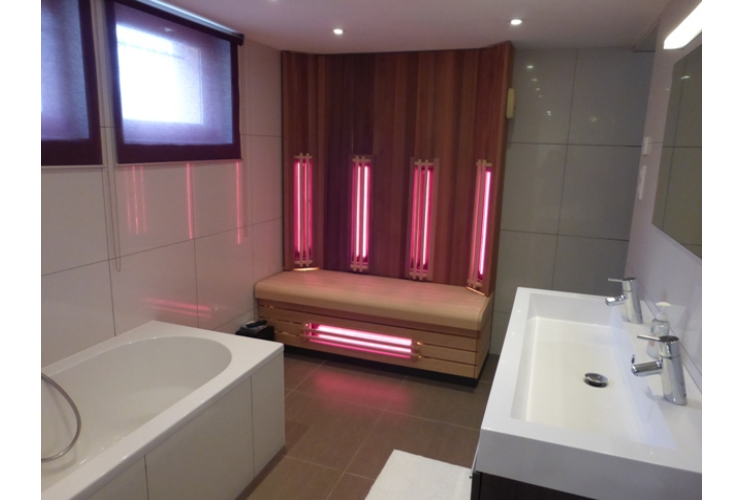 Sauna badkamer La Bresse Vogezen wielrennen MTB