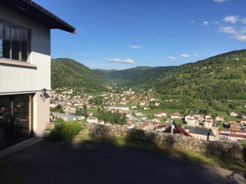 Uitzicht huis La Bresse Vogezen